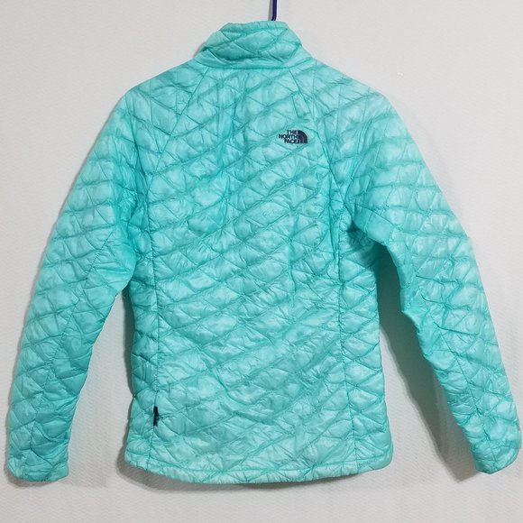 The North Face Womens Small Blue Thermoball Jacket Puffer Puff Lightweight Light - Picture 6 of 6